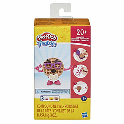 PLAY-DOH Treatsies Single Servings Waffle Character Tiny Food Toy Craft Kit with 3 Non-Toxic Cans