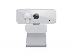 Lenovo 300 FHD Webcam with Full Stereo Dual Built-in mics | FHD 1080P 2.1 Megapixel CMOS Camera |Ultra-Wide 95 Lens, 4X Digital Zoom | 360 Rotation | Flexible Mount | Cloud Grey
