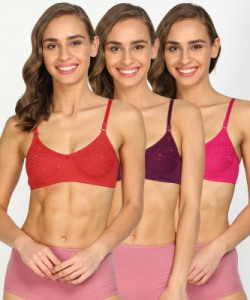 RUPA SOFTLINE by Rupa Betty_PO3 Women T-Shirt Non Padded Bra(Multicolor)