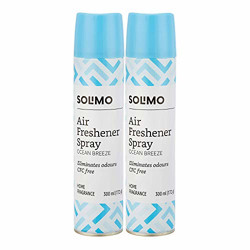 Amazon Brand - Solimo Home Air Freshener Spray - Ocean Breeze(Pack of 2, 300ml * 2 = 600ml)