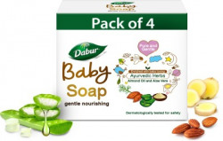 Dabur Baby Soap Contains Aloe Vera & Almond Oil | No Parabens & Phthalates(4 x 75 g)
