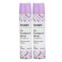 Amazon Brand - Solimo Home Air Freshener Spray, 300 ml - Lavender Mist (Pack of 2)