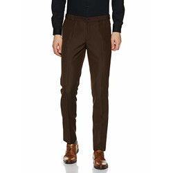 Amazon Brand - Arthur Harvey Men's Slim Fit Dress Pants (AH-SS20-MFT-002_Dk Coffee_28)