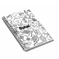 Paper Plane Design Plain Pages Notebook - Personal Diary, Doodle, Notes, Planner - A5 Size - 140 Pages - Wire BoundÂ (DESIGN6)