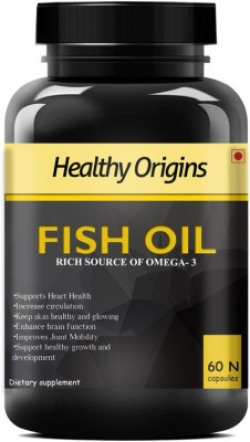 Healthy Origins Fish Oil (Triple Strength) Omega 3 with EPA 360 mg DHA 240 mg Pro (60N G)(60 No)