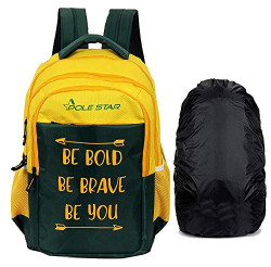 POLESTAR Bold 42 Ltrs Yellow With Rain Cover Casual Backpack School Bagpack