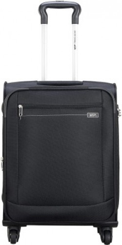 VIP TIDE STR EXP 4 WHEEL 56 BLACK Expandable  Cabin Luggage - 22 inch