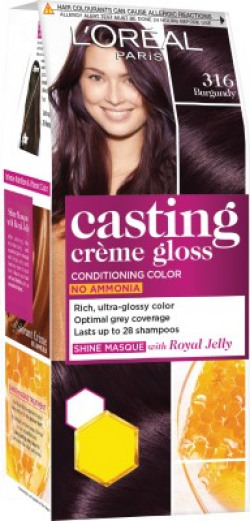 L'Oral Paris Casting Creme Gloss Hair Color Small Pack , 316 Burgundy