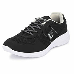 LEONE Men's Black Running Shoes - 9 UK (43 EU) (L611BLACK9)