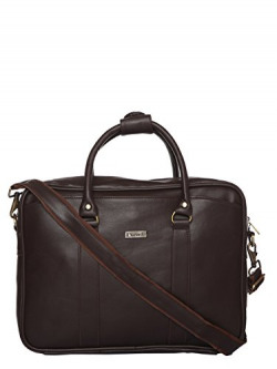 Impulse Leatherite Handmade Brown Unisex Bag Cross Over Shoulder Messenger Bag with Laptop Compartment (Element)