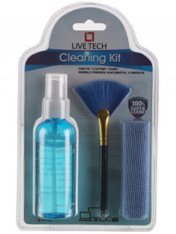 Live Tech CK01 Pro Cleaning Kit with Advanced Sterile Liquid, Micro-Fibre Cloth and Anti-Static Brush