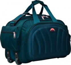 sky spirit (Expandable) super premium heavey duty 60L polyester lightweight luggage bag Duffel Strolley Bag(Green)