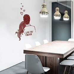Jaamso Royals Couple I Love You Stylishly Wall Stickers (Vinyl, 60 cm X 0.1 cm X 60 cm)