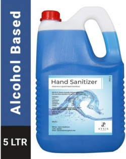 Aysis Blue Liquid 70% Alcohol Based (Kills 99.99% Germs & Flu Viruses) Can  Can (5 L) Hand Sanitizer Can(5 L)