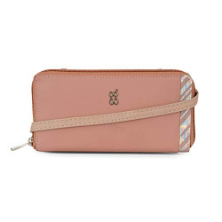 Baggit Spring-Summer 2020 Faux Leather Women's Ziparound Wallet (Pink) (Lzxe Diagy)