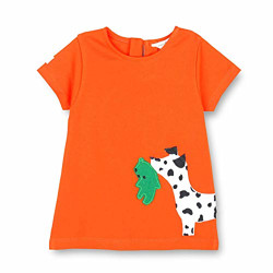 Cherry Crumble California Baby Girl's Cotton (WS-TOP-0300_Orange with Applique_3M)