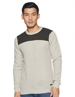 BRAVESOUL Men's Synthetic Sweater (MK-230HERMESB_Barley/Khaki_M)
