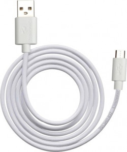 ZEBRONICS ZEB-UMC102 high-quality cable that supports up to 2.1A 1 m Micro USB Cable(Compatible with MOBILE CHARGER, DATA SYNC, White, One Cable)