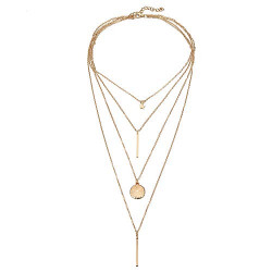 Best Valentine Gifts: Jewels Galaxy Multi Layered Gold Plated Necklace Jewellery for Women/Girls (CT-NCKK-44088)