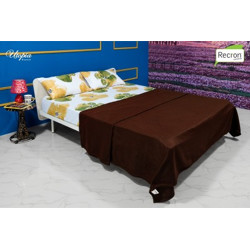 RECRON CERTIFIED Solid Double Fleece Blanket(Microfiber, Brown)