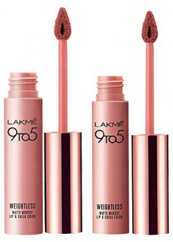 Lakm 9 to 5 Weightless Mousse Lip & Cheek Color, Blush Velvet, 9g And Lakm 9 to 5 Weightless Mousse Lip and Cheek Color, Coffee Lite, 9g