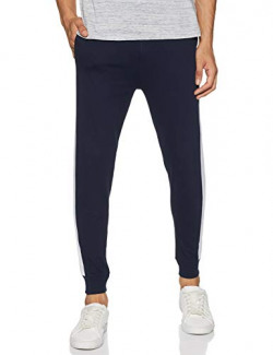 KILLER Men's Lounge WEAR Track Pants (KJ-LP-A203_Navy Blue / White_XL)