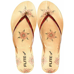 Flite Pu Women's Red Golden Flip-Flops-3 UK (35.5 EU) (PUL101L_RDGO0003)