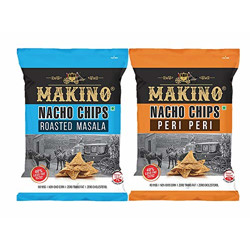Makino Nacho Chips Roasted Masala, Peri Peri (Each 200 gm)(Pack of 2)