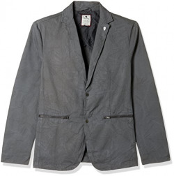 Jack & Jones Men's Notch Lapel Slim Fit Blazer (12134826-1969996004_Gull Grey_50 Regular)