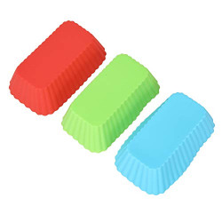 Clazkit Silicone Muffin Moulds - Set of 8, Multicolor