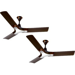 LUMINOUS New York Brooklyn 1200 mm 3 Blade Ceiling Fan(Ale Brown, Pack of 2)
