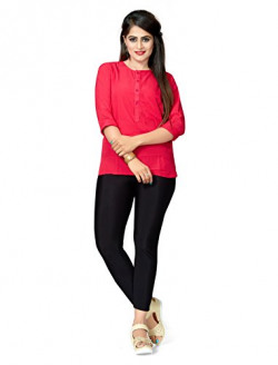 1 Stop Fashion Women's Regular fit Top (Top-106-XXL_Pink 2XL)