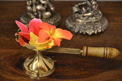 Angelic Brass Dhopia Jyot (15 cm x 8 cm x 8 cm, Golden)