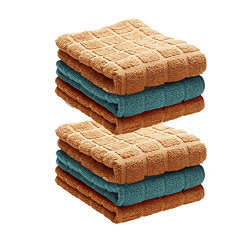 Peach Blossom Terry Cloth Dish Towel (Set of 6, Multicolour)