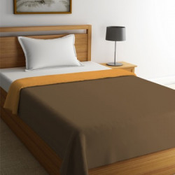 STELLAR HOME Solid Single Comforter(Polyester, Sepia)