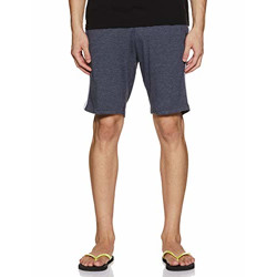 Amazon Brand - Symbol Men's Relaxed Fit Regular Cotton Lounge Shorts (KSH17-01_Anthra Blue Mel_X-Large)