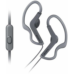 Sony MDR-AS210AP Sports Wired in-Ear Splashproof Headphones with Tangle Free Cable, 3.5mm Jack, Headset with Mic for Phone Calls and 1 Year Warranty - (Black)