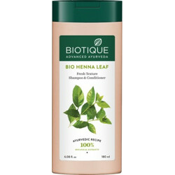 BIOTIQUE Bio Henna Leaf Fresh Texture Shampoo & Conditioner 180 ml(180 ml)