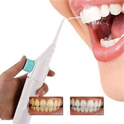 POWERUP BAR | Speed Dental Flosser Air technology Dental Cords Tooth Pick Power Floss Dental Cleaning Whitening Teeth Kit Power Floss Air Powered Dental Water Jet for Tooth Cleaner (White)