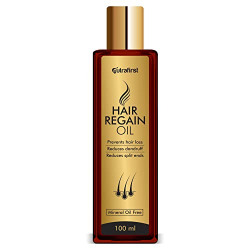 Nutrafirst Hair Growth & Regain Oil with Bhringhraj, Coconut Milk, Olive Oil for Thick, Lustrous Hair in Men & Women - 100 m, 1B