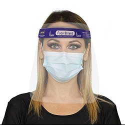 Motopack 500 Micron Face Shield with Adjustable Elastic Strap Anti-Splash Protective Facial Cover Transparent Full Face Visor with Eye & Head Protection for Women Men (1 Pc) (MP5168)