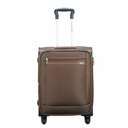 VIP Tide Polyester 56 Cms Brown Softsided Cabin Luggage with Corner Guards & Expander