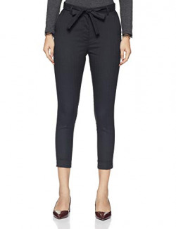 Park Avenue Women's Chino Pants (PWTX00923-B8_Dark Blue_81)