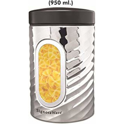 Signoraware Stainless Steel Container- 950 ml, 1 Piece,Silver