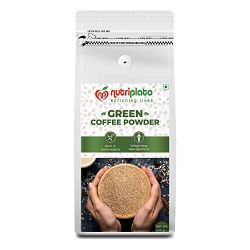 Nutriplato-enriching lives Green Coffee Beans Powder 300 g-Weightloss Management ; Source of Antioxidants ; In Coffee Valve Pouch Packing