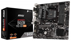 MSI ProSeries AMD Ryzen 2ND and 3rd Gen AM4 M.2 USB 3 DDR4 D-Sub DVI HDMI Micro-ATX Motherboard (B450M PRO-VDH Max)