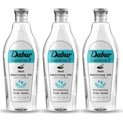 Dabur Hand Sanitizing Rub Hand Rub Bottle(3 x 450 ml)
