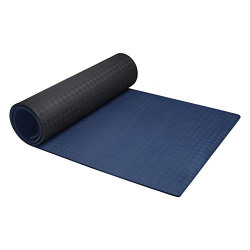 ARNV Double Colour Blend, EVA 6mm Yoga Mat (Blue and Black) with Carrying Strap_ARNV-DYM-BnB