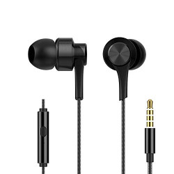 CLAW Future J3 Deep Bass Hi-Fi Stereo Metal Dynamic Wired Earphone with Mic and Multi-Function Button for Smartphones (Black)