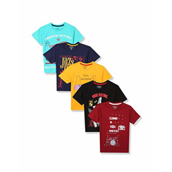 Cherokee by Unlimited Boy's Regular T-Shirt (282145303ASOHS_Assorted 3 07Y)